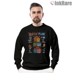 Home Alone Colorful Battle Plan Chalkboard Shirt on graphic shirt for men graphic tee