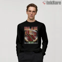 Home Alone Kevin House Defender Comic Shirt on black long sleeve shirt for men graphic tee