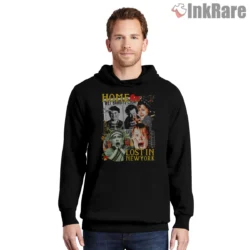 Home Alone Lost In New York Collage Shirt on black hoodie for men graphic tee