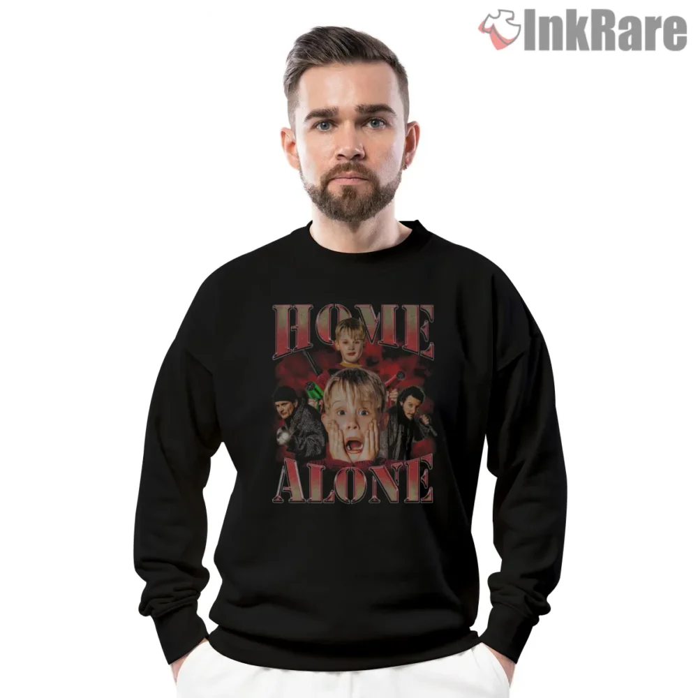 Home Alone Metallic Villain Collage Shirt on graphic shirt for men graphic tee