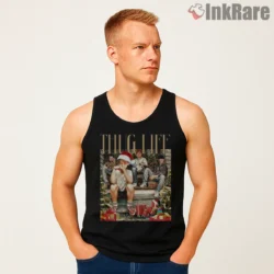 Home Alone Thug Life Christmas Squad Shirt on black tank top for men graphic tee