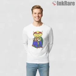 Homer And Ned Mario Luigi Plumber Brothers Game Mashup Shirt on white long sleeve shirt for men graphic tee
