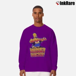 Men’s Homer Rocks The Simpsons Homer Simpson Long-Sleeve Shirt in purple | Sleek, Lightweight, Year-Round Wear