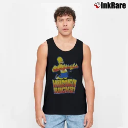Men’s Homer Rocks The Simpsons Homer Simpson Tank Top in black | Breathable, Active-Friendly Design
