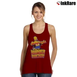 Women’s Homer Rocks The Simpsons Homer Simpson Tank Top in maroon | Lightweight, Movement-Friendly