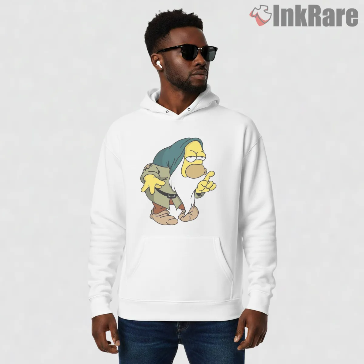 Homer Simpson Grumpy Dwarf Fantasy Parody Shirt on white hoodie for men graphic tee