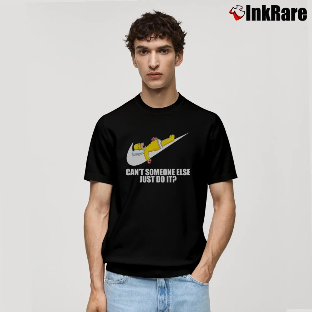 Men’s Homer Simpson Just Do It Parody Classic T-Shirt in black | Soft, Breathable Everyday Wear