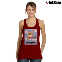 Women’s Homer Simpson Just Donut Simpsons 90s Air Jordan Cartoon Pop Culture Tank Top in maroon | Lightweight, Movement-Friendly