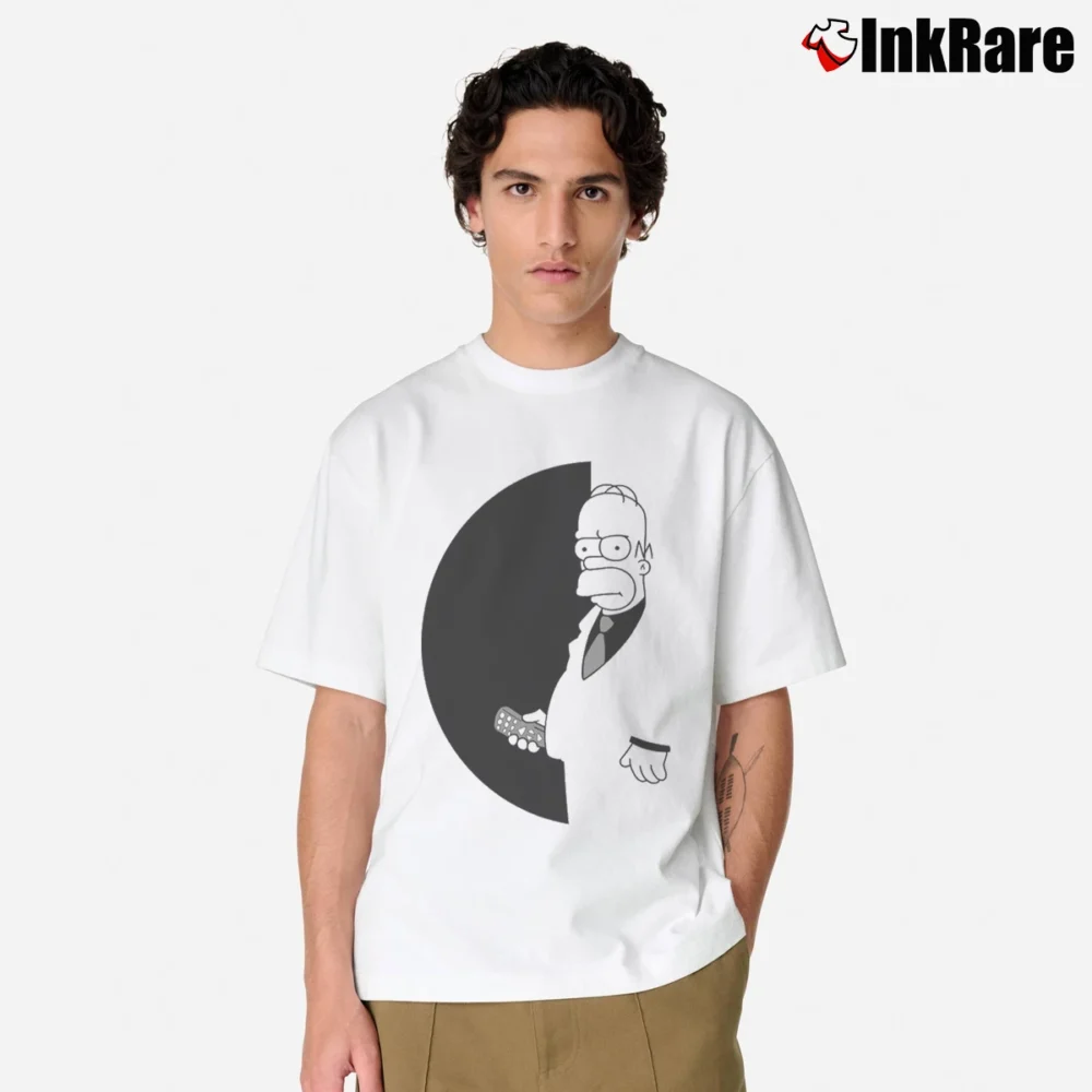 Men’s Homer Simpson Scarface Classic T-Shirt in white | Soft, Breathable Everyday Wear