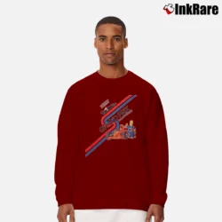Men’s Homer Simpson Springfield Raceway Grand Prix Long-Sleeve Shirt in maroon | Sleek, Lightweight, Year-Round Wear