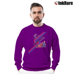 Men’s Homer Simpson Springfield Raceway Grand Prix Crewneck Sweatshirt in purple | Cozy Fabric, Clean Style