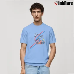 Men’s Homer Simpson Springfield Raceway Grand Prix Classic T-Shirt in light blue | Soft, Breathable Everyday Wear