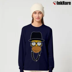 Women’s Homer Simpsons Run DMC Bootleg Spoof Long-Sleeve Top in navy | Sleek, Versatile, All-Season