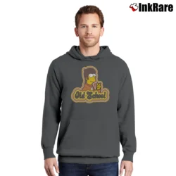 Men’s Homer The Simpsons Old School 2003 TV Show Pullover Hoodie in charcoal | Cozy, Durable, Modern Fit