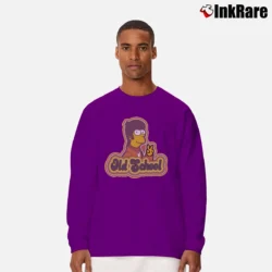 Men’s Homer The Simpsons Old School 2003 TV Show Long-Sleeve Shirt in purple | Sleek, Lightweight, Year-Round Wear