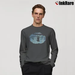 Men’s Homestuck Hanging Dragon Circle Graphic Long-Sleeve Shirt in charcoal | Sleek, Lightweight, Year-Round Wear