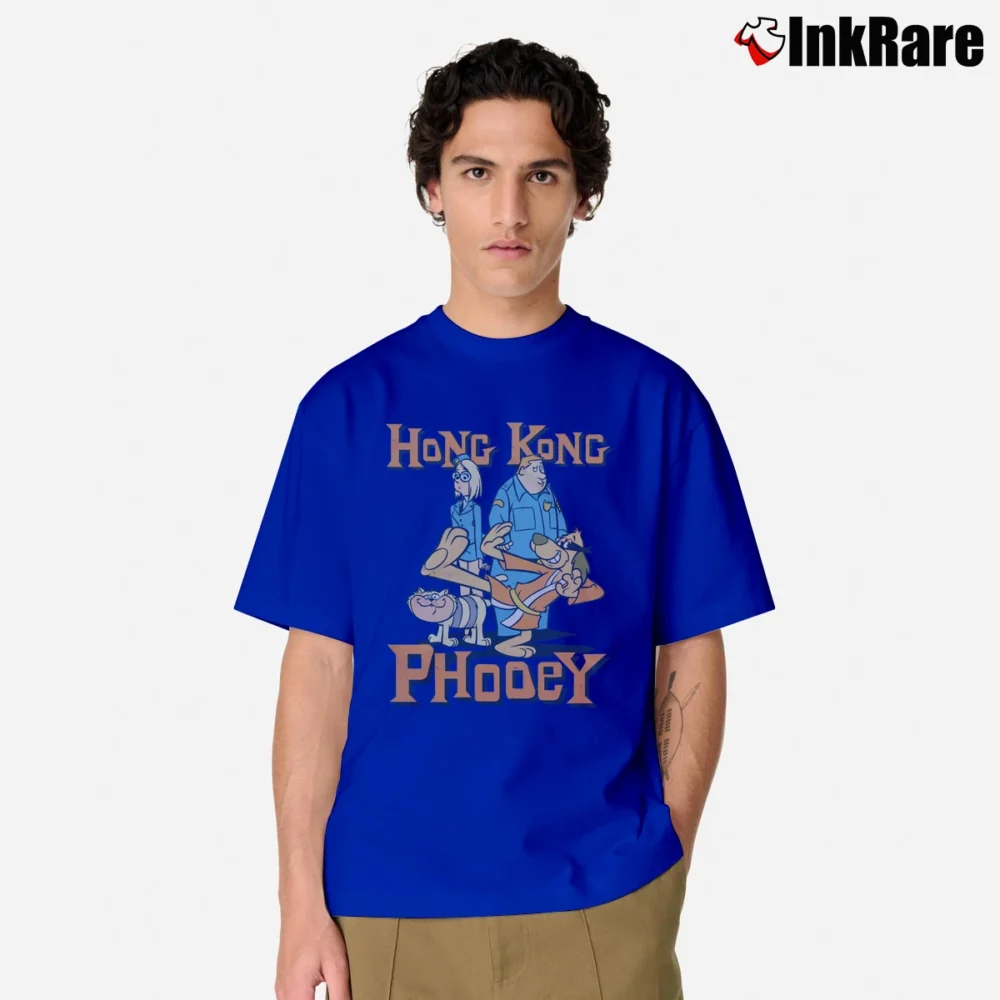 Men’s Hong Kong Phooey Cartoon Gang Graphic Classic T-Shirt in royal blue | Soft, Breathable Everyday Wear