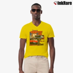 Men’s Hooters 500 Nascar V-Neck Tee in yellow | Sharp, Breathable, Everyday Staple