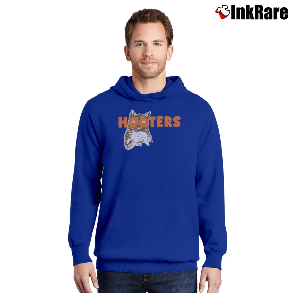 Men’s Hooters Classic Graphic Pullover Hoodie in royal blue | Cozy, Durable, Modern Fit