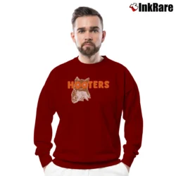 Men’s Hooters Classic Graphic Crewneck Sweatshirt in maroon | Cozy Fabric, Clean Style
