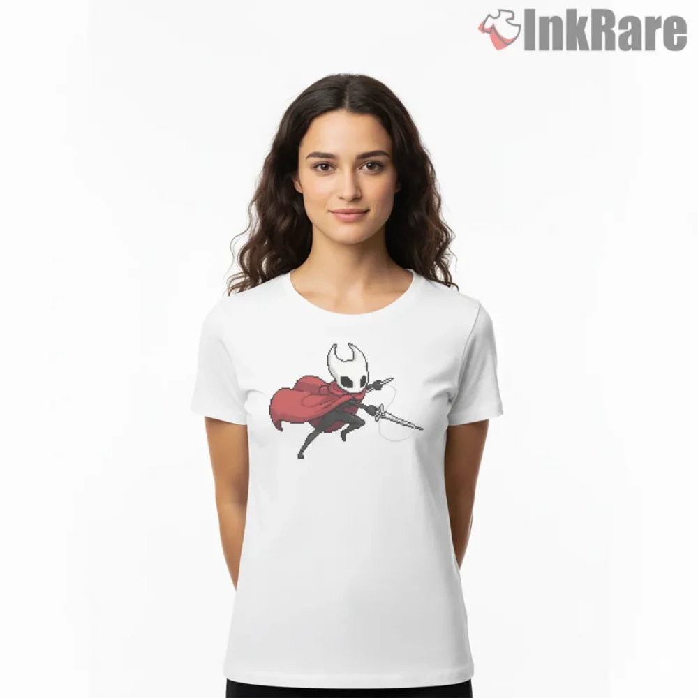 Hornet 8 Bit Pixel Hunter Retro Game Shirt on white short sleeve shirt for women graphic tee