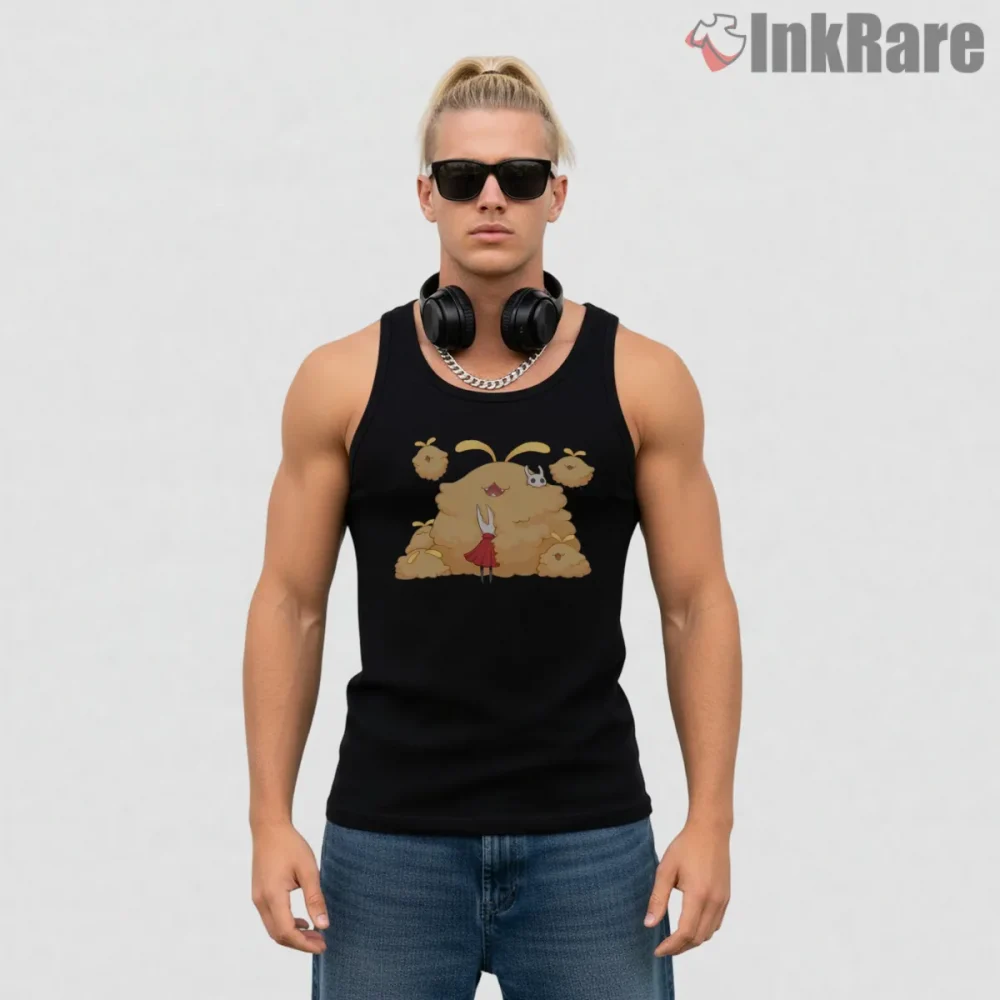 Hornet And Grub Cute Hug Wholesome Shirt on black tank top for men graphic tee