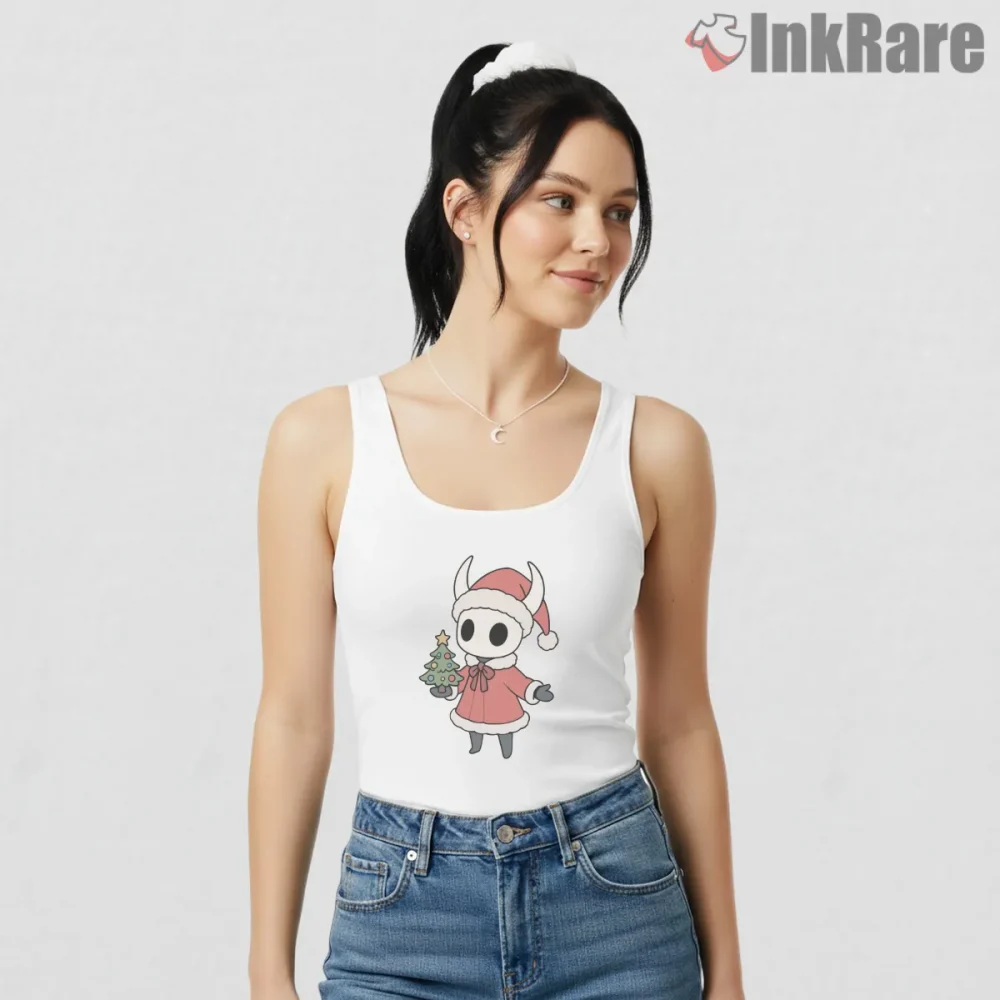Hornet Christmas Mini Tree Cute Holiday Shirt on white tank top for women graphic tee