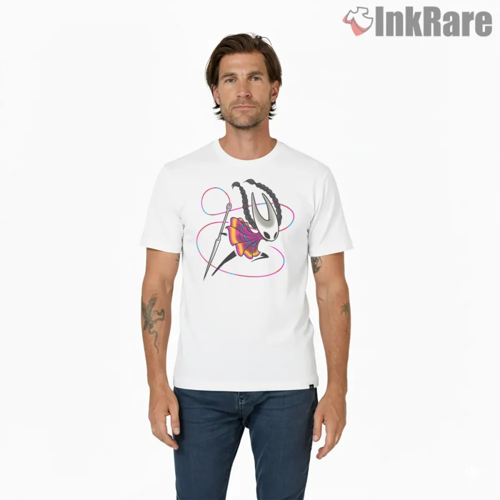 Hornet Cultural Fusion Braided Style Art Shirt on white short sleeve shirt for men graphic tee