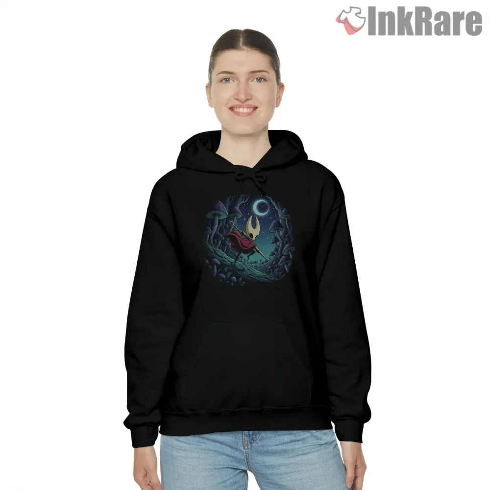 Hornet Moonlit Forest Protector Fantasy Shirt on black hoodie for women graphic tee