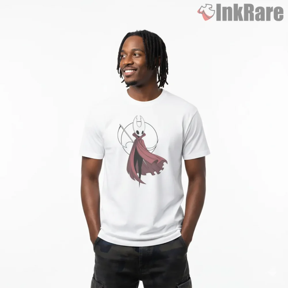 Hornet Needle Thread Dynamic Minimal Action Shirt on white short sleeve shirt for men graphic tee