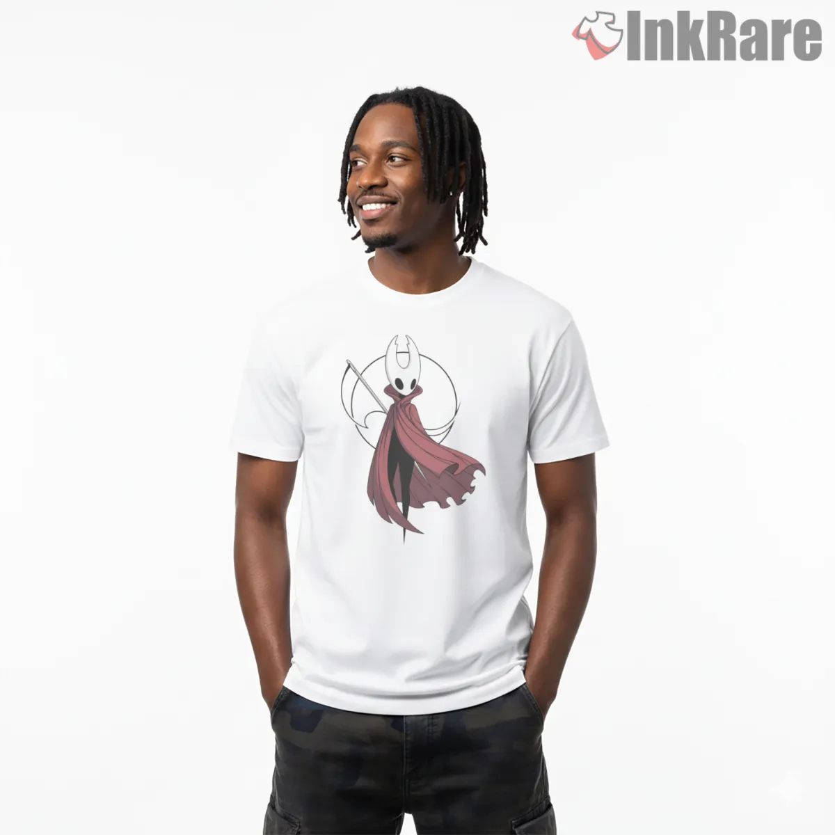 Hornet Needle Thread Dynamic Minimal Action Short Sleeve White Hornet Needle Thread Dynamic Minimal Action Shirt on white short sleeve shirt for men graphic tee
