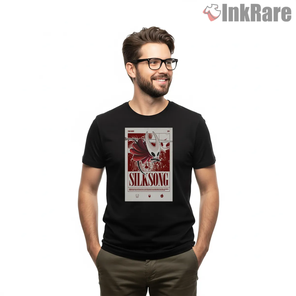 Hornet Silksong Vintage Poster Style Short Sleeve Black Hornet Silksong Vintage Poster Style Shirt on black short sleeve shirt for men graphic tee
