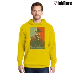 Men’s Hosea Matthews Hope Poster Art Pullover Hoodie in yellow | Cozy, Durable, Modern Fit
