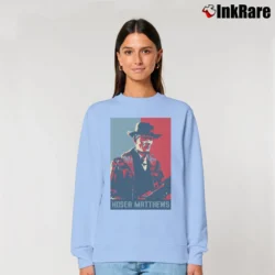 Women’s Hosea Matthews Hope Poster Art Relaxed Sweatshirt in light blue | Soft, Laid-Back Vibe