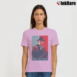 Women’s Hosea Matthews Hope Poster Art Signature T-Shirt in light pink | Soft, Flattering Fit