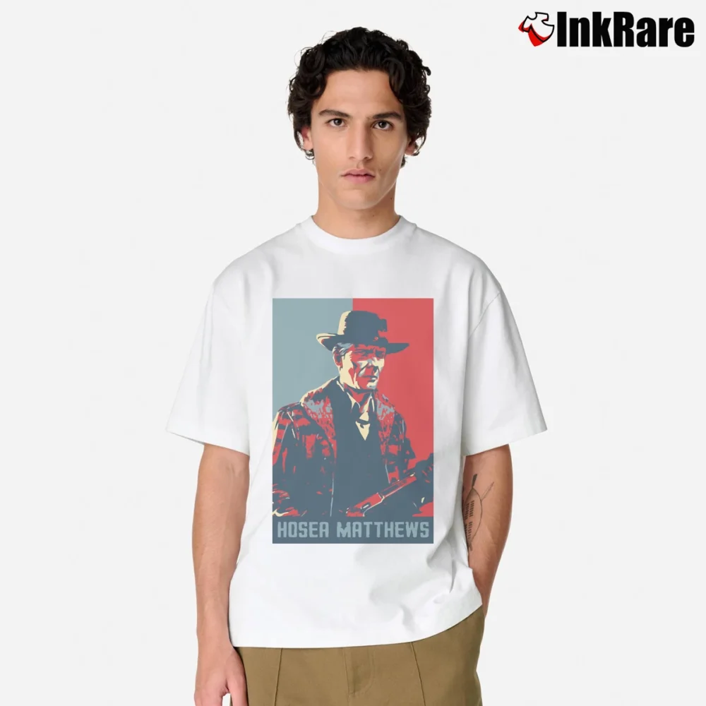 Men’s Hosea Matthews Hope Poster Art Classic T-Shirt in white | Soft, Breathable Everyday Wear