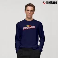 Men’s Hot Tamales Candy Retro Graphic Long-Sleeve Shirt in navy | Sleek, Lightweight, Year-Round Wear