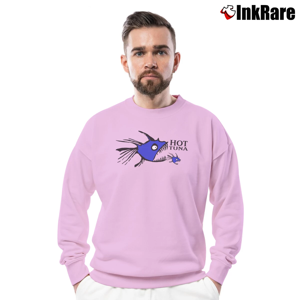 Men’s Hot Tuna Australia Crewneck Sweatshirt in light pink | Cozy Fabric, Clean Style