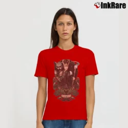 Women’s House Of Loki Sons Of Mischief By Medusa Dollmaker Signature T-Shirt in red | Soft, Flattering Fit