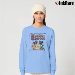 Women’s Houses And Humans Dungeons And Dragons Rpg Gamer Long-Sleeve Top in light blue | Sleek, Versatile, All-Season