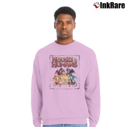 Men’s Houses And Humans Dungeons And Dragons Rpg Gamer Crewneck Sweatshirt in light pink | Cozy Fabric, Clean Style