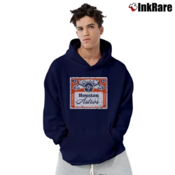 Men’s Houston Astros Baseball Beer Label Pullover Hoodie in navy | Cozy, Durable, Modern Fit