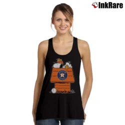 Women’s Houston Astros Baseball Snoopy Tank Top in black | Lightweight, Movement-Friendly