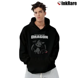 Men’s How To Train Your Dragon Meow Pullover Hoodie in black | Cozy, Durable, Modern Fit