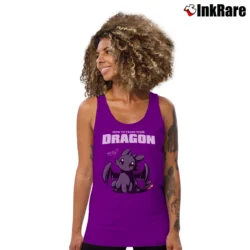 Women’s How To Train Your Dragon Meow Tank Top in purple | Lightweight, Movement-Friendly