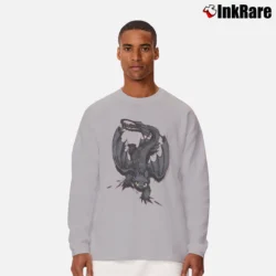 Men’s How To Train Your Dragon Toothless Character Long-Sleeve Shirt in sport grey | Sleek, Lightweight, Year-Round Wear