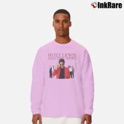 Men’s Huey Lewis & The News Vintage Long-Sleeve Shirt in light pink | Sleek, Lightweight, Year-Round Wear