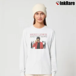 Women’s Huey Lewis & The News Vintage Long-Sleeve Top in white | Sleek, Versatile, All-Season