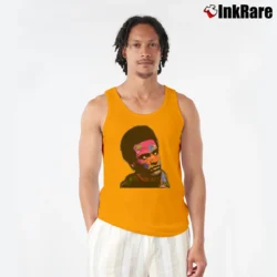 Men’s Huey P. Newton Bhm Classic Tank Top in orange | Breathable, Active-Friendly Design