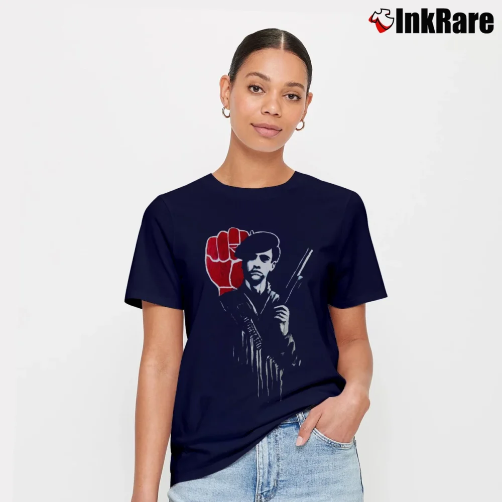Women’s Huey P Newton Black Panther Comfortable Signature T-Shirt in navy | Soft, Flattering Fit